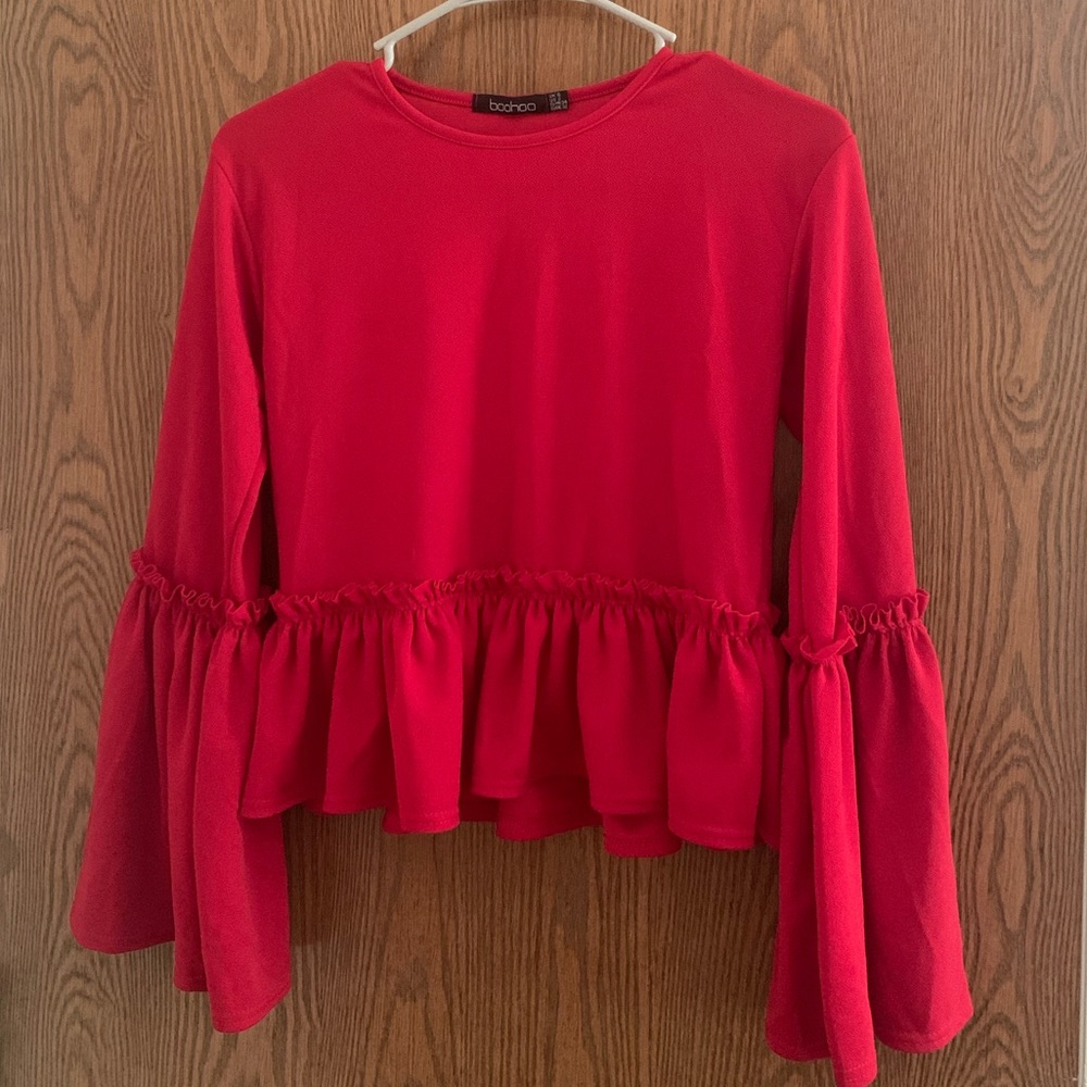Red Peplum Top